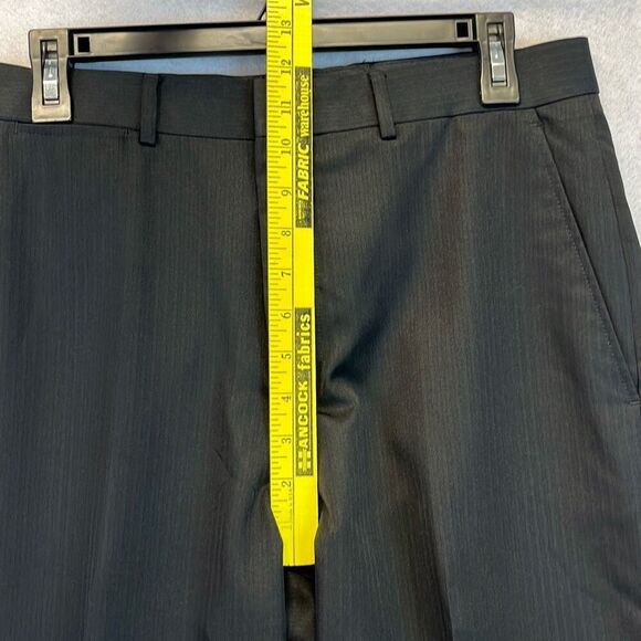 STAFFORD Men’s Dress Pants Classic Fit Flex Waist Black 32x32 Travel Work EUC - Picture 5 of 11